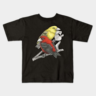 Scarlet Tanager Kids T-Shirt